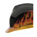 Specialty V-Gard  Helmet- Black Fire Design